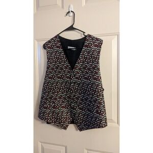 Vintage Vickie Davis New York Silk Arrow Vest Medium